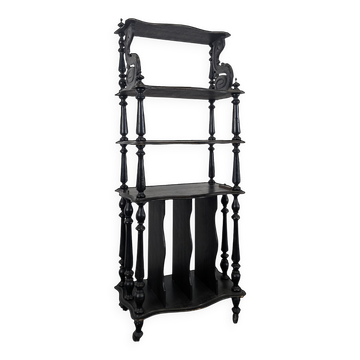 Napoleon III music partition cabinet in blackened wood