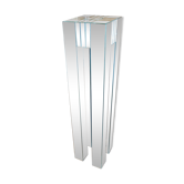 Pedestal column all glass