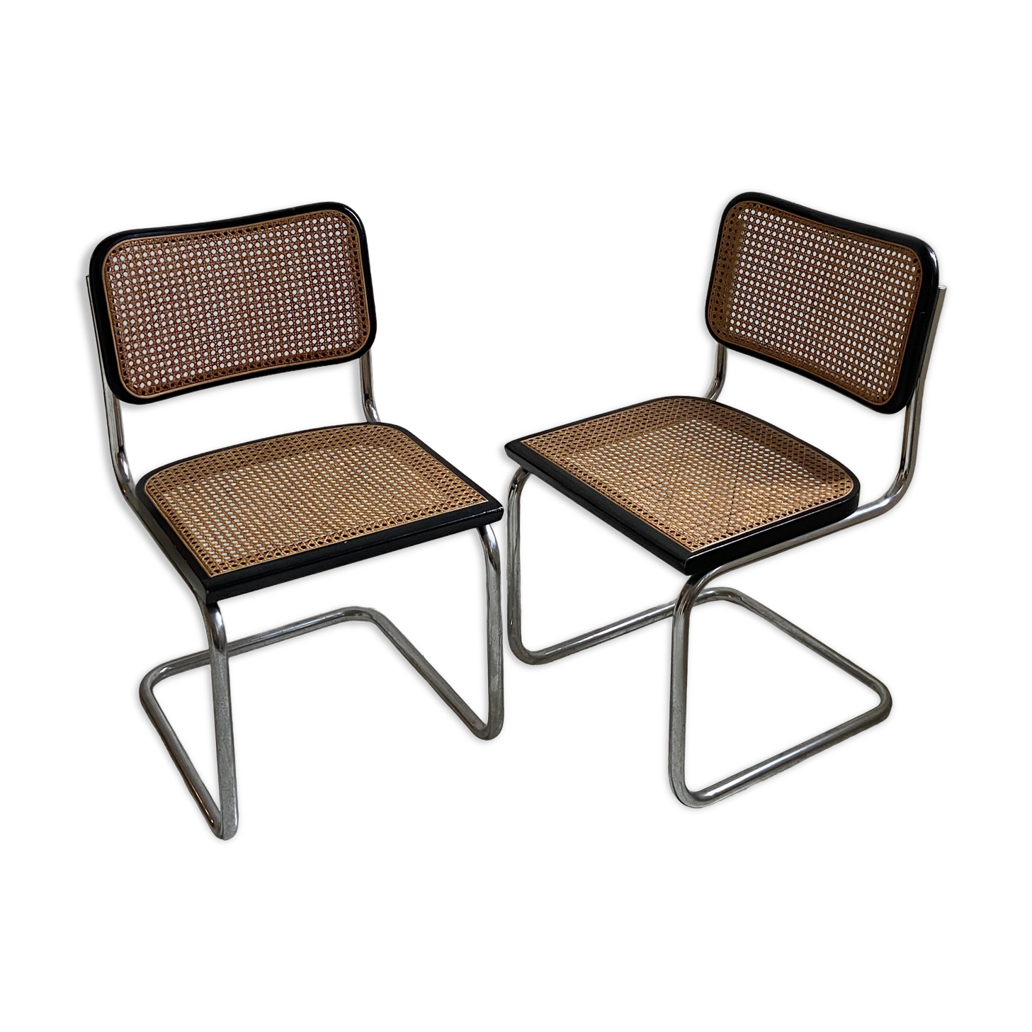 Pair of chairs Cesca b32 Marcel Breuer