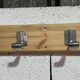 Vintage wall coat rack from the 1960s.