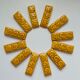 12 yellow leaf earthenware knife holders