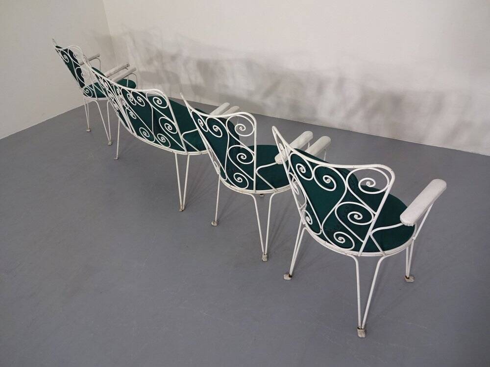 Garden Sofa and Chairs from Mauser, 1960s, Set of 4