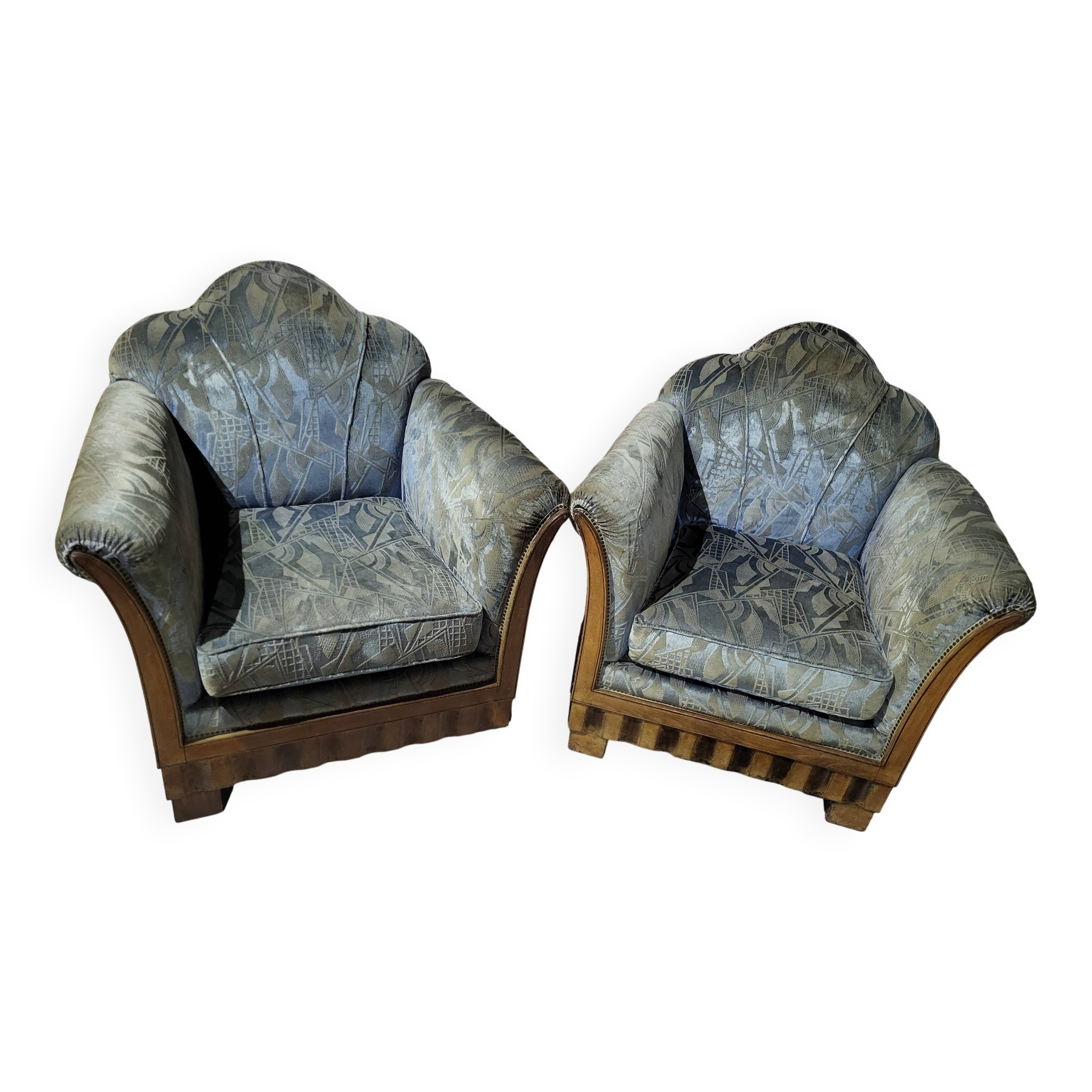 Pair of Art Deco armchairs