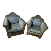 Pair of Art Deco armchairs