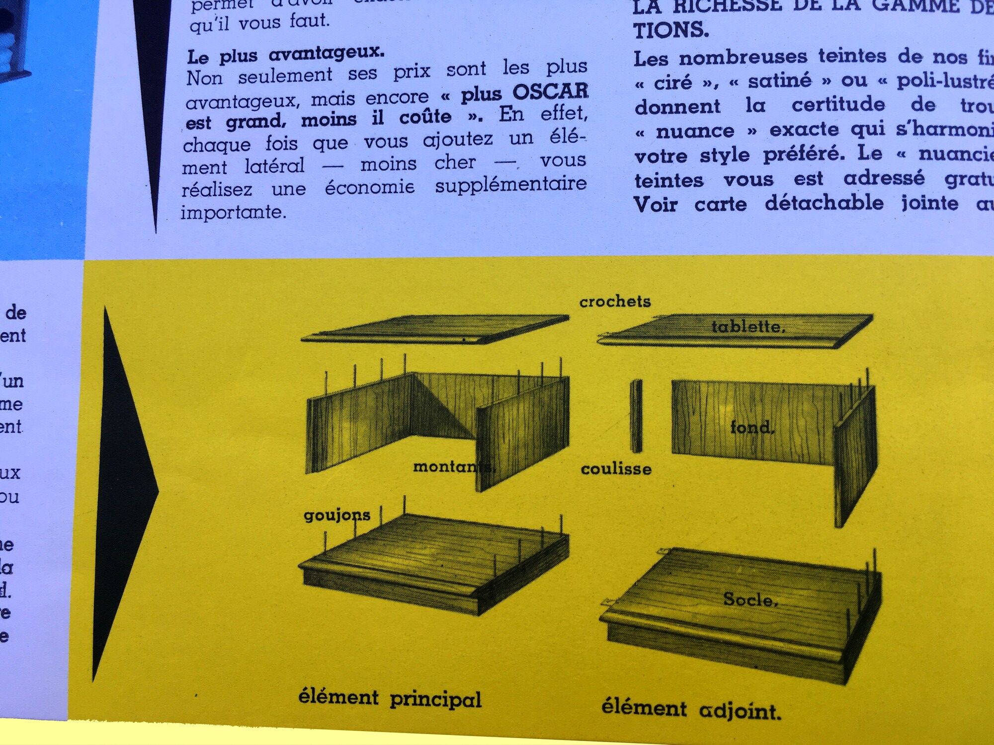 Vintage Oscar bookcase 60s