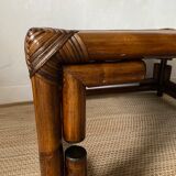 Square rattan coffee table