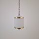 Mid-Century Italian Opaline Glass, Acrylic & Brass Pendant Light – 1960s