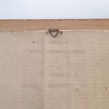 Vintage mirror 1950 in honeycomb-style carved wood
