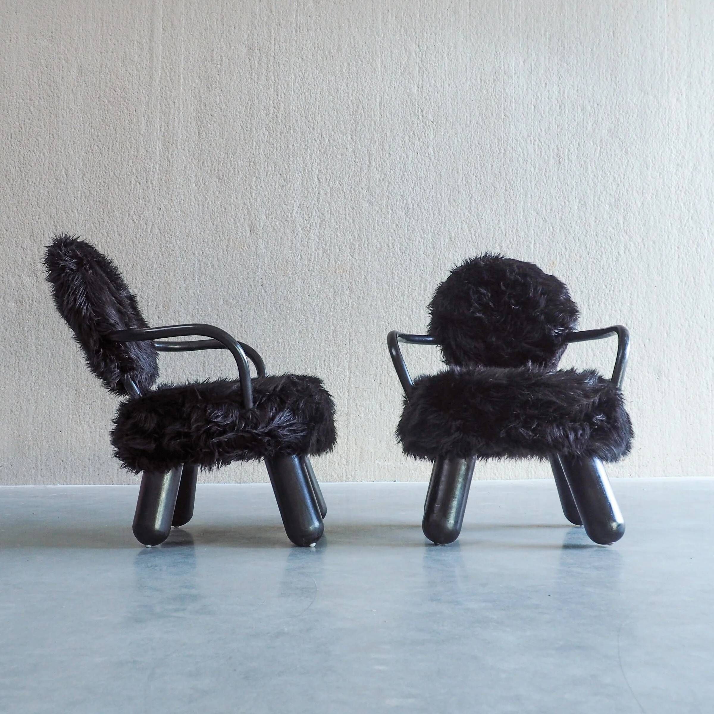 Pair of limited edition lounge chairs by Olivier De Schrijver for Ode’s Design