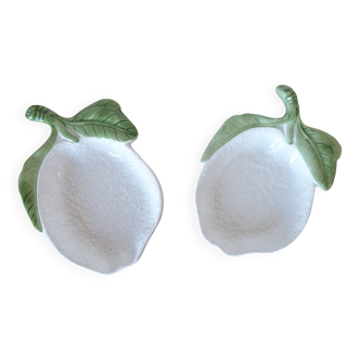 Set of two white ceramic ramekins