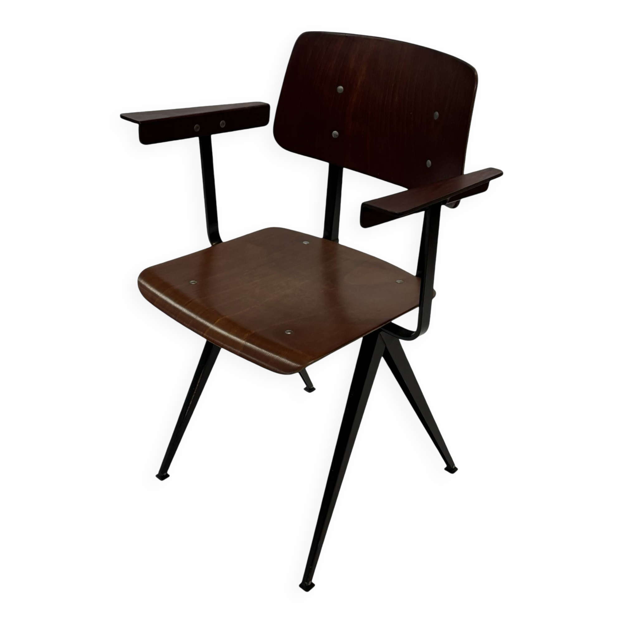 Vintage Galvanitas S16 chair with armrests, 1960 Netherlands Design