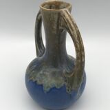 Vase en grès cérame a effet flammé, signé alphonse mouton, st uze