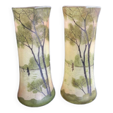 Pair of FT Legras Toul vases – 19th century
