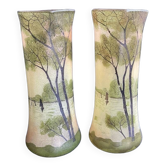Pair of FT Legras Toul vases – 19th century