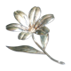 Flower ashtray in silver metal signed Plame, years 60