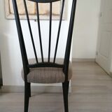Lot 2 chaises bois tissu
