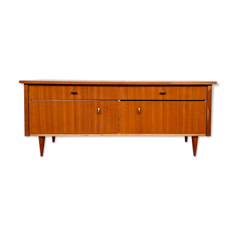 Hifi tv stand enfilade Scandinavian look teak modernist French vintage 1950