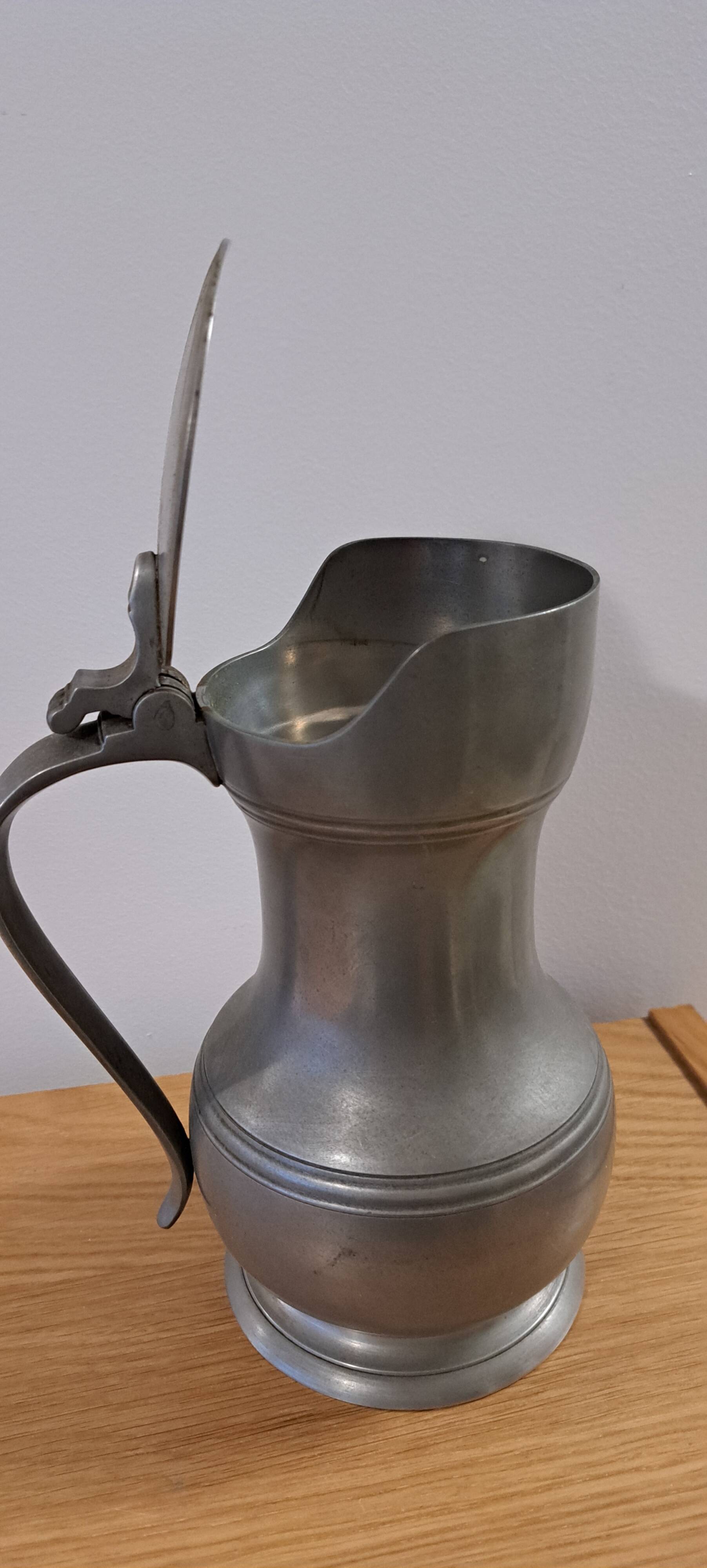 Large real pewter pitcher
