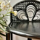 Wicker rattan console side table