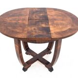 Art deco extendable table, poland, 1930s