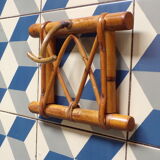 Vintage wicker patère