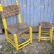 2 chairs + 1 vintage shepherd's stool