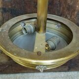 Suspension 1900 en laiton et verre ciselé