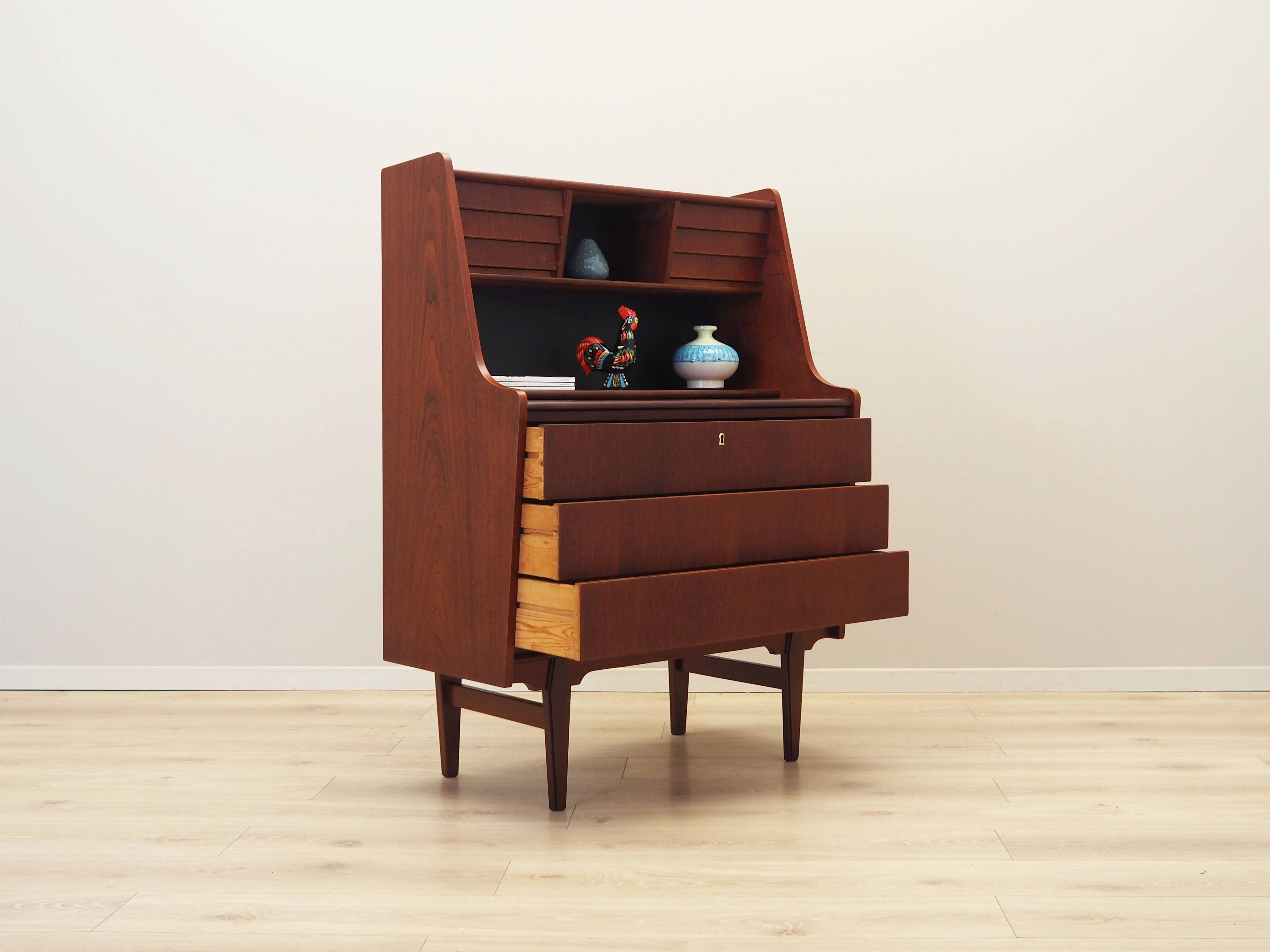 Teak secretary, Danish design, 1970s, production: Denmark