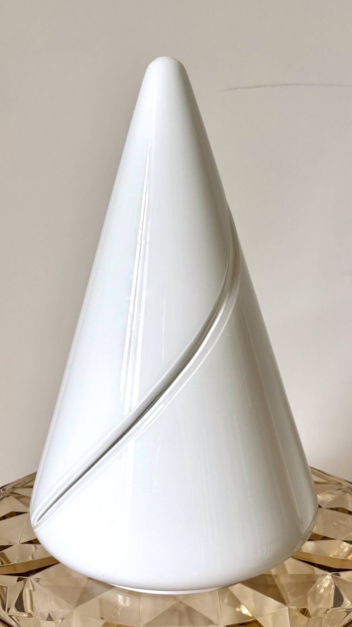 Lampe cône Murano Puntoluce - Sceau d’authenticité -