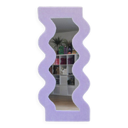 Grand miroir ondulé parme