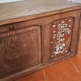 Mother-of-pearl inlaid desk top