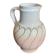Vintage pichet ancien strehla ceramic pink & white 1950 west germany