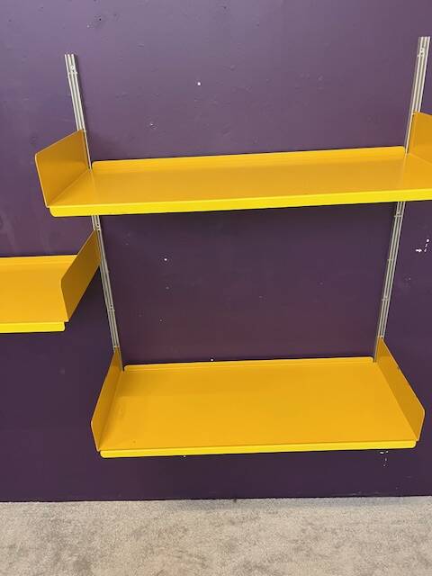 Modular shelving system by designer Dieter Rams, produced by Vistoe