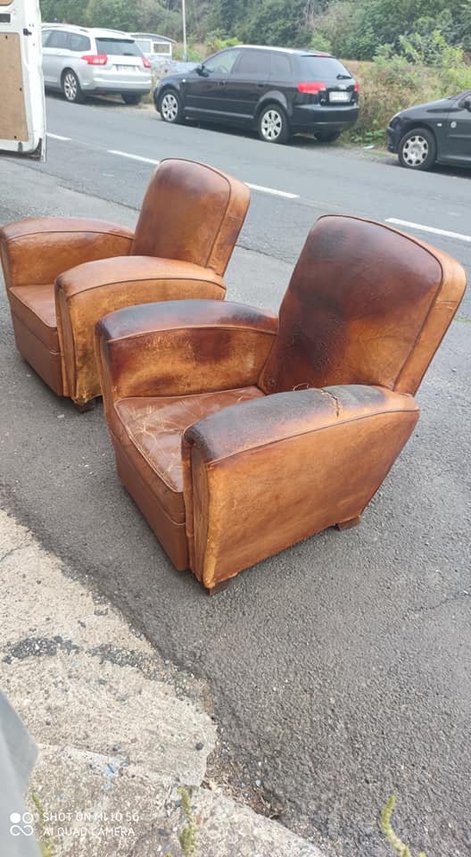 Pair of leather club shoes circa 1930/40