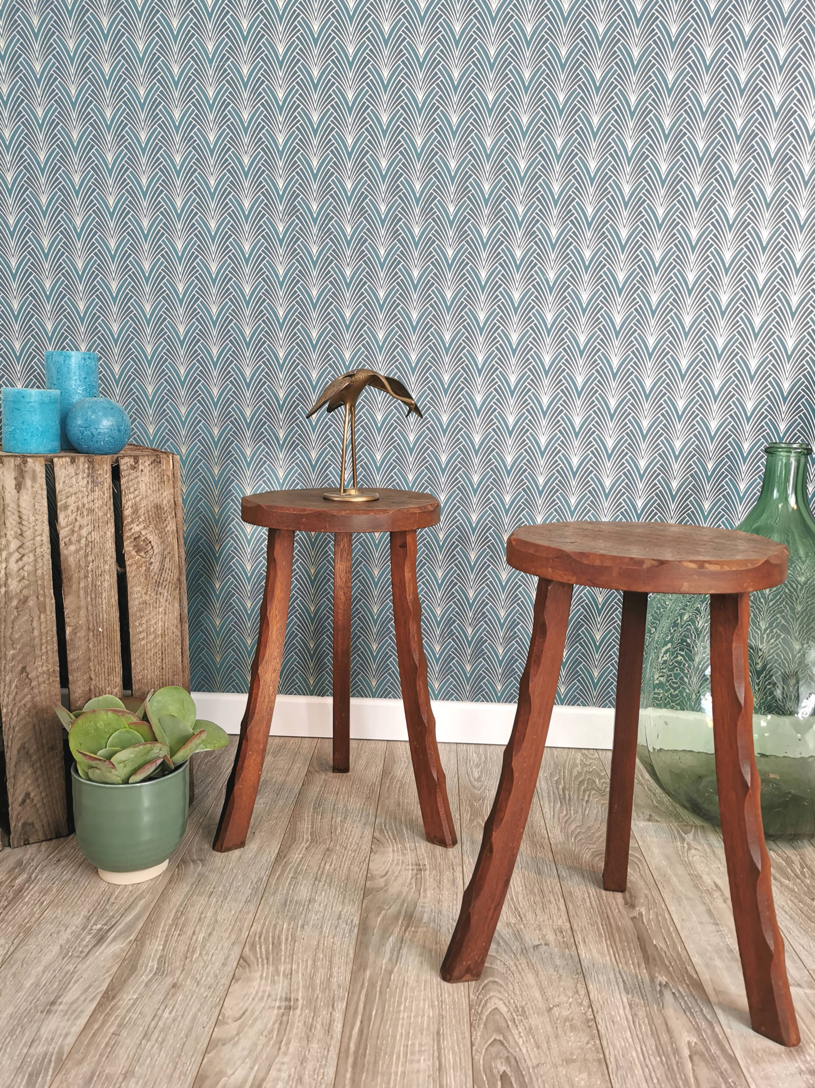 Pair of tripod stools