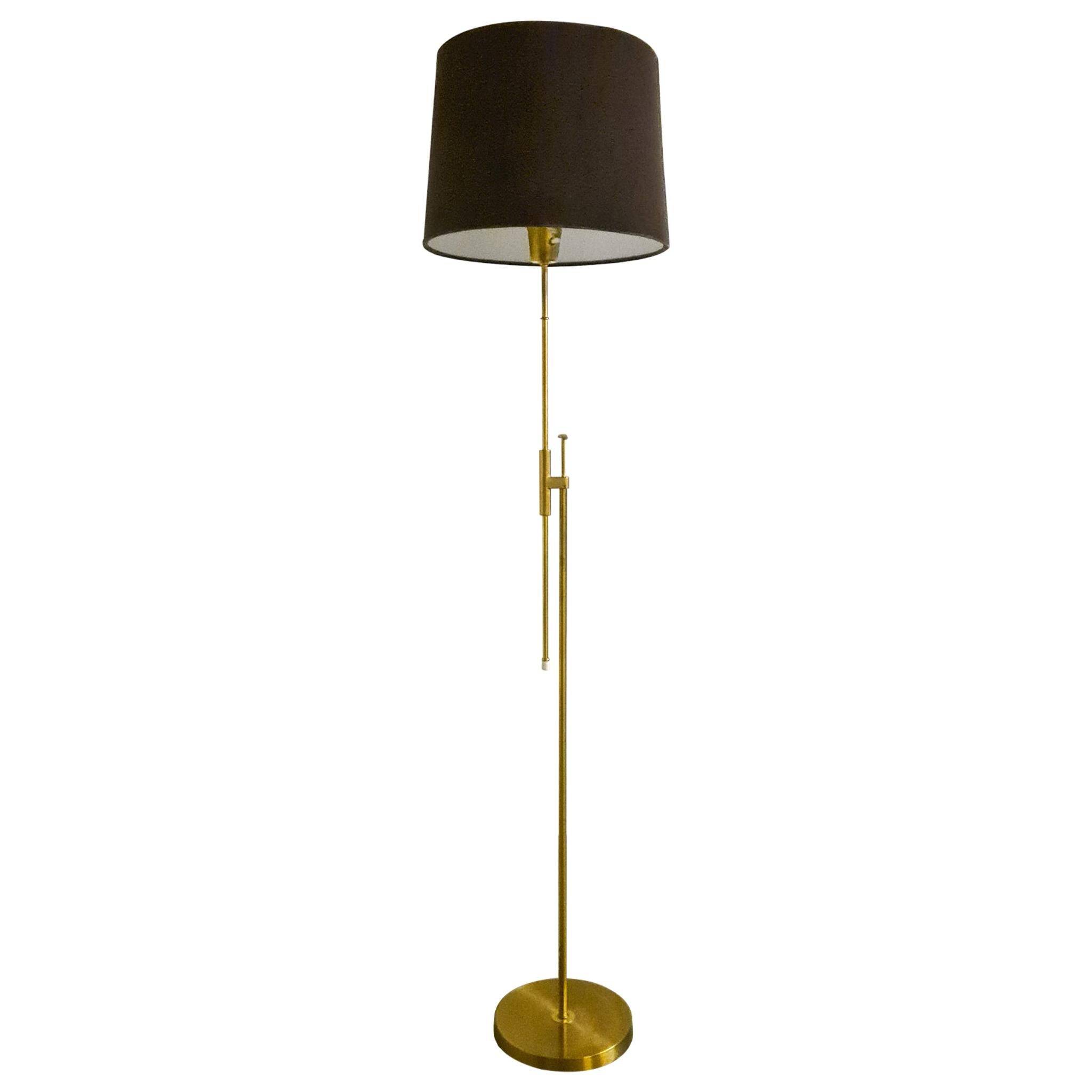 Mid-century brass floor lamp by Falkenbergs Belysning, Sweden, 1960s.