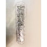 Set of Two Italian Transparent Hammered Glass Wall Sconces