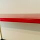 Modular vintage wall shelf, black and red metal circa 1960s