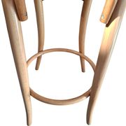Ensemble de 5 tabourets style Thonet en bois courbé et paille de Vienne des années 70.