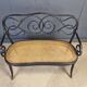 Art nouveau settee no. 2 in bent wood and cane by Thonet Brothers, Austria 1900s