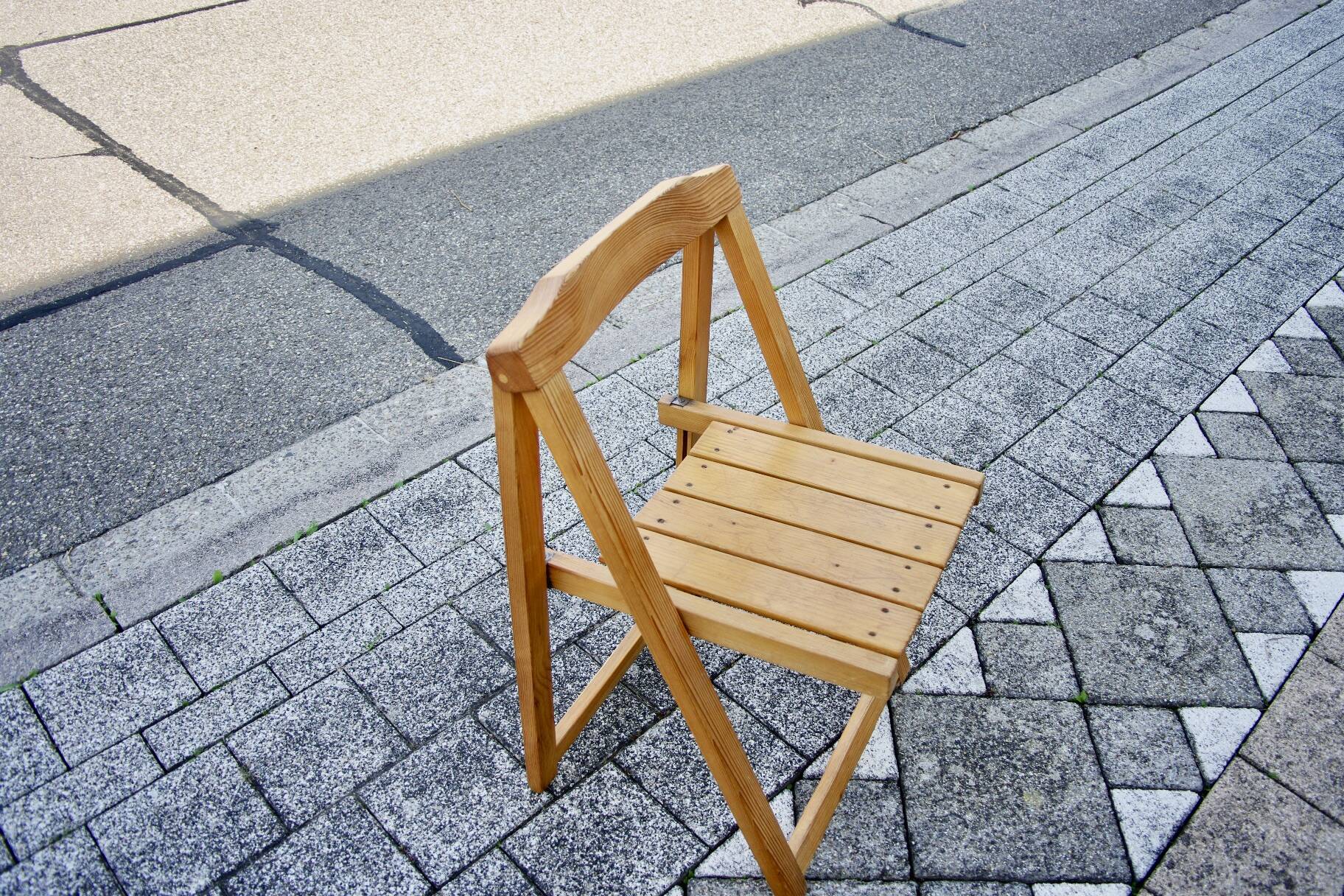 Vintage  pine folding chair