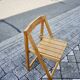 Chaise pliante vintage en pin