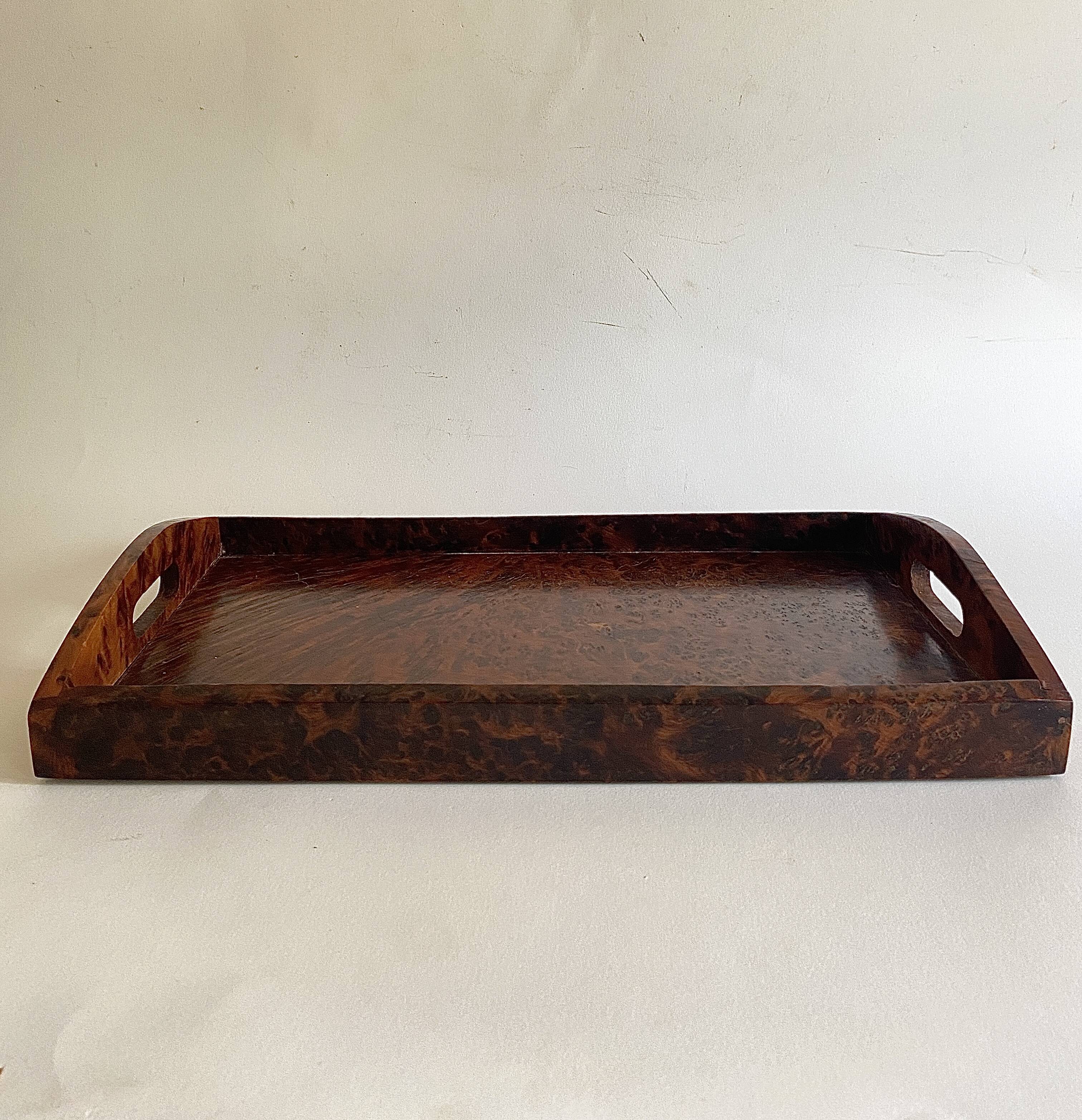 Wooden burl tray