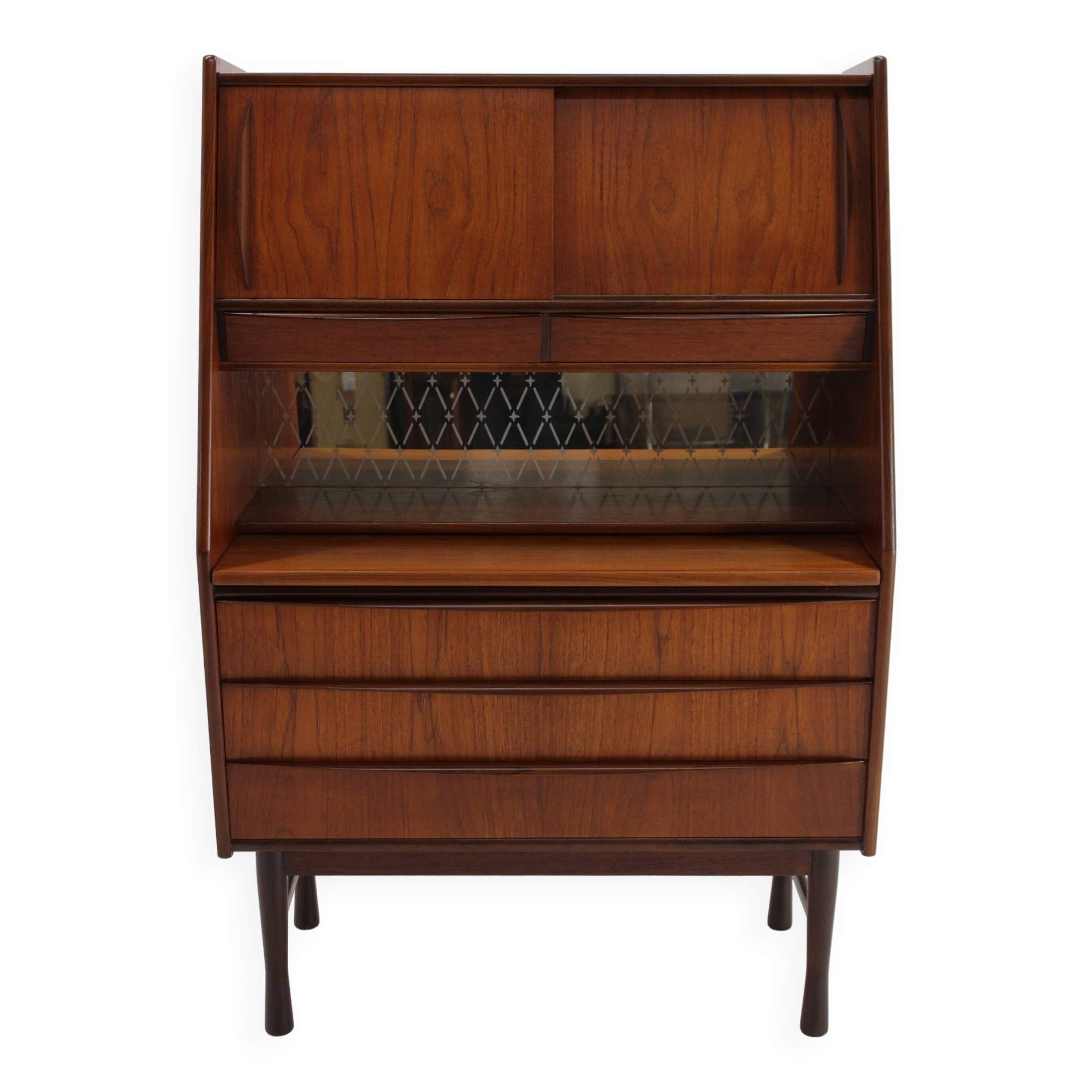 1960s Danish Teak Secretary/Writing Cabinet