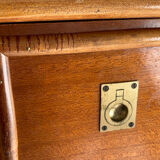 1970s wooden and bamboo bar cabinet