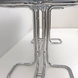 Table à manger italienne en verre fumé par Giotto Stoppino, années 70