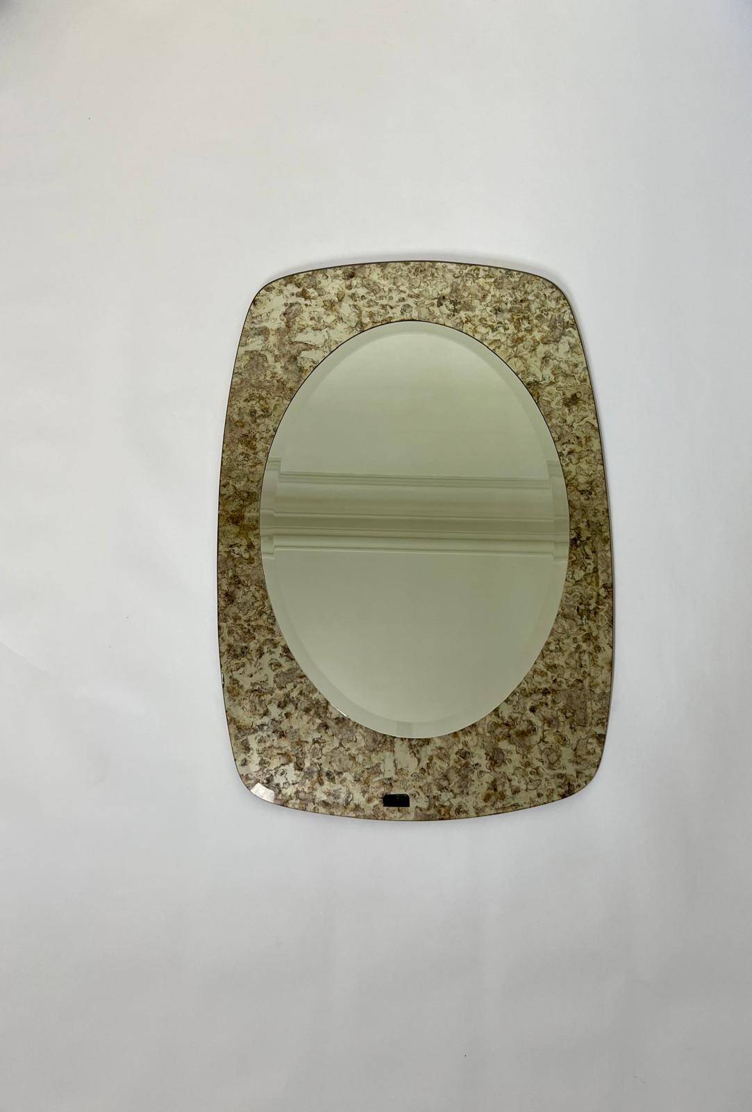 Double mirrors stacked vintage design, France, 1970s