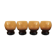 Set de 4 coupes ambre vintage