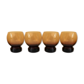 Set de 4 coupes ambre vintage