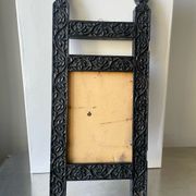 Antique Wooden Picture Frame with flower carvings 42 cm x 19 cm